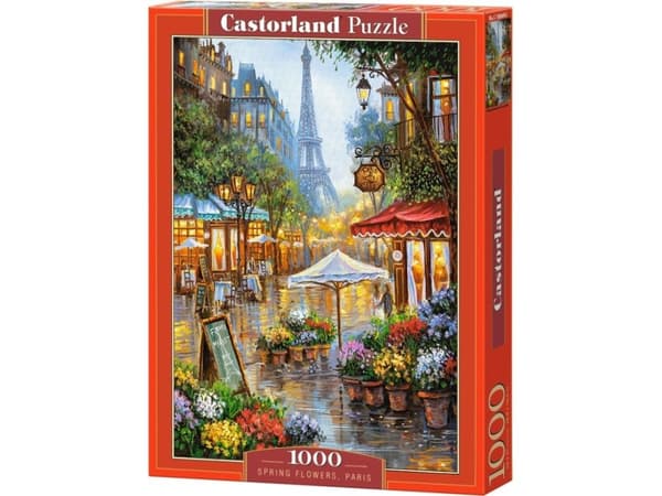 Castorland Spring Flowers, Paris, 1000 stykker, Kunst, 9 år