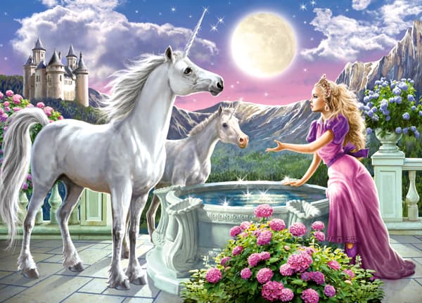 Castorland Princess and her Unicorns 120 pcs, 120 styck, Tecknade serier, 6 År