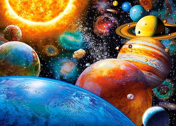 Castorland Planets and Their Moons 180 pcs, 180 kpl, Avaruus, 7 vuosi/vuosia