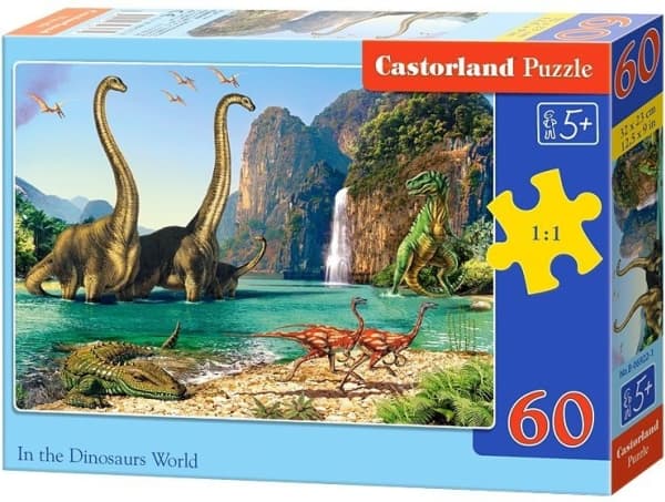 Castorland In the Dinosaurus World 60 pcs, 60 kpl, Eläimistö, 5 vuosi/vuosia