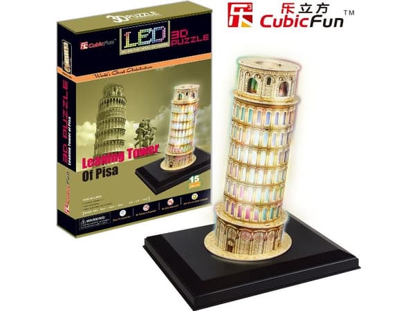 Cubicfun PUZZLE 3D KURVE SKRIVET TÅRN (LYS) - L502H