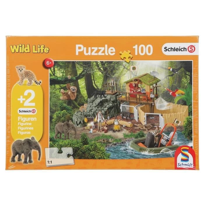 SCHMIDT SPIELE Puzzle Crocodile Finder Station - 100 kappaletta