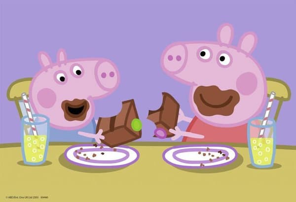 PEPPA PIG Puzzle Familjeliv 2x24 st