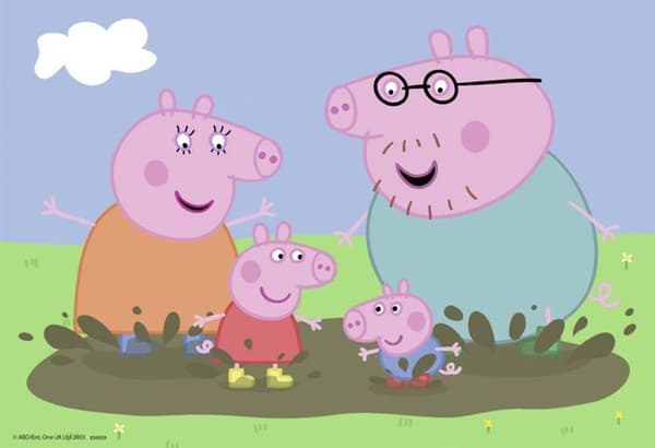 PEPPA PIG Puzzle Familjeliv 2x24 st