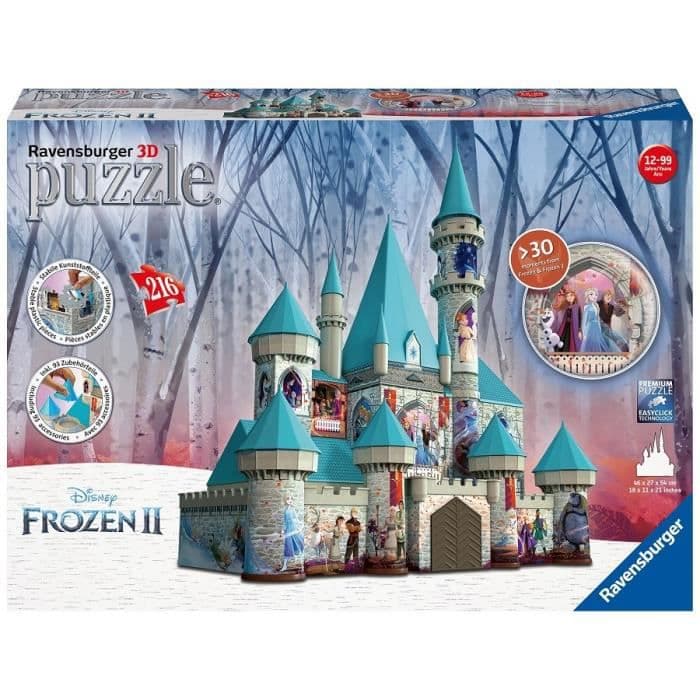 RAVENSBURGER - Jäädytetty 2 3D-palapeliä Jäädytetty linna 216 kappaletta