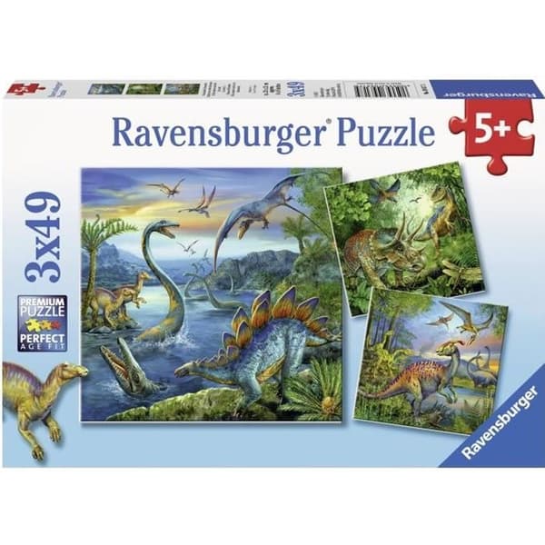 Puzzle 3x49 st Fascination Of Dinosaurs