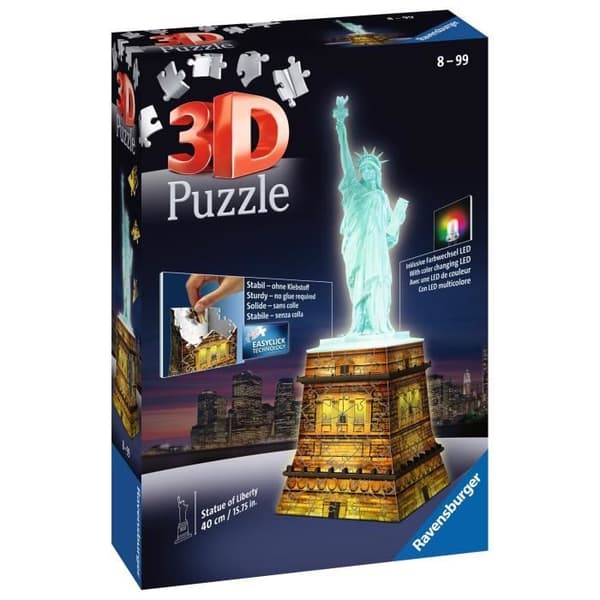 RAVENSBURGER Puzzle 3D Statue of Liberty Night Edition 108 st