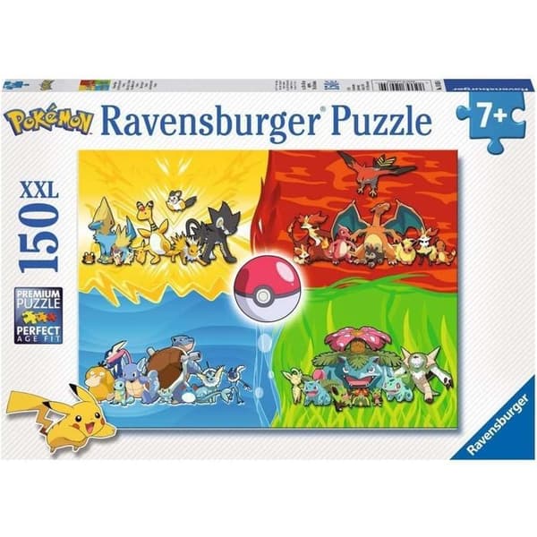 POKEMON Puzzle 150 st. Olika typer av Pokémon