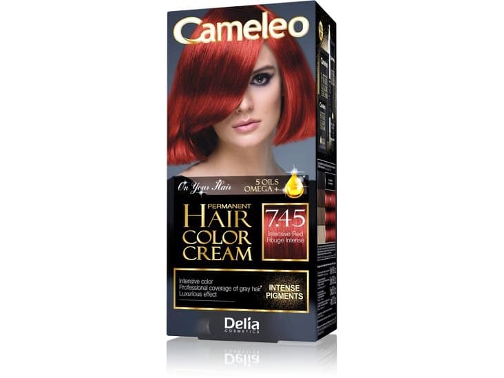 Delia Cameleo HCC Omega + permanent paint No. 7.45 Intensive Red 1op.
