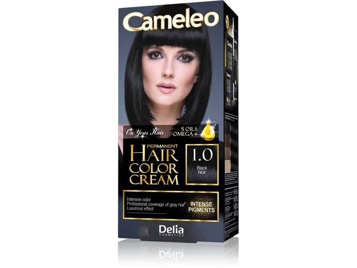 Delia Delia Cosmetics Cameleo HCC Omega + permanent paint No. 1.0 Black 1op