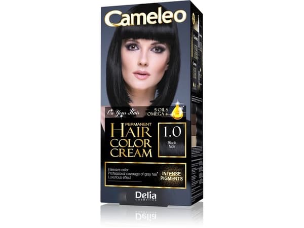 Delia Delia Cosmetics Cameleo HCC Omega + permanent paint No. 1.0 Black 1op