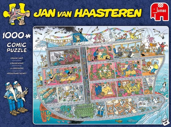 Jan van Haasteren Cruise Ship Puslespill 1000 brikker, Jumbo