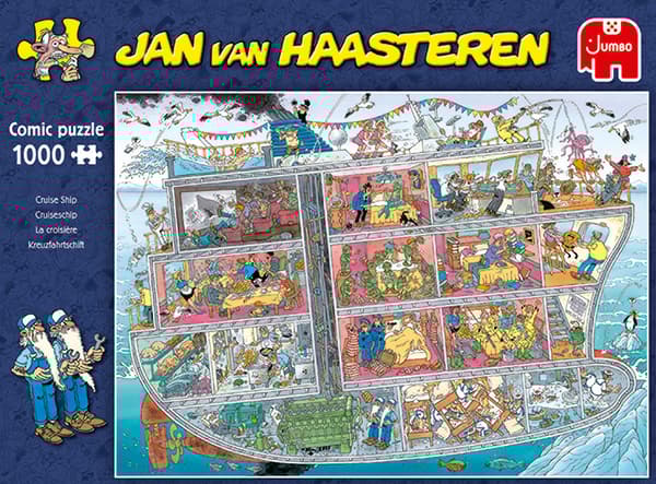 Jan van Haasteren Cruise Ship Puslespill 1000 brikker, Jumbo