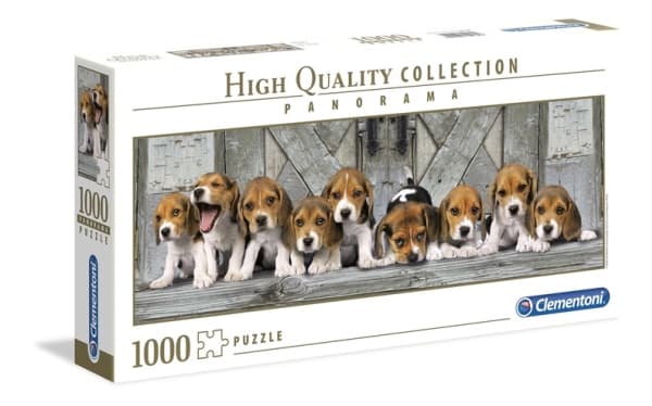 Clementoni 39435 Panorama Collection Clementoni-39435-High Panorama-Beagles-1000 Pieces, Multi-Colour