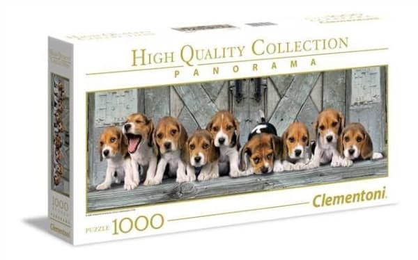 Clementoni 39435 Panorama Collection Clementoni-39435-High Panorama-Beagles-1000 Pieces, Multi-Colour