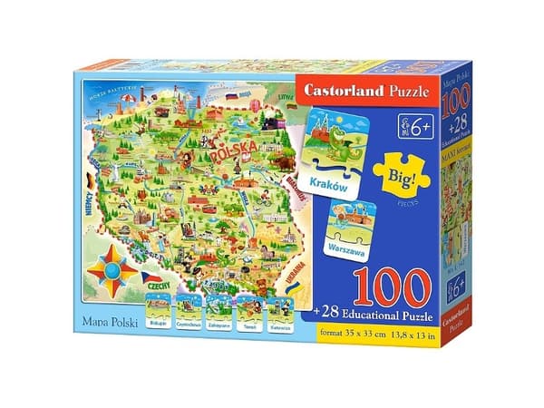 Castorland Educational Puzzle Map of Poland 100EL. (E-142)