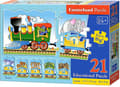 Miniatyrbilde 3 av 4: Castorland Train 21 pcs, 21 stykker, Tegneserier, 5 år