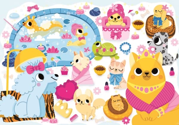 Clementoni Puppies Beauty&Spa, 104 stykker, Tegneserier, 6 år