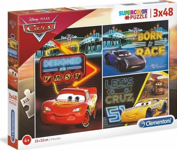 Clementoni Puzzle 3x48 Super Color Cars
