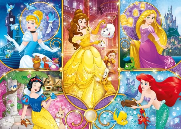 Clementoni SuperColor Disney Princess - Brilliant Puzzle - palapeli - 104 palaa - palapeli - 104 palaa