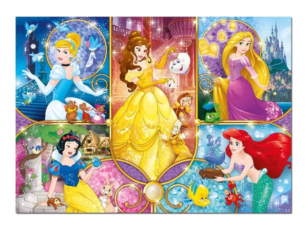 Clementoni SuperColor Disney Princess - Brilliant Puzzle - palapeli - 104 palaa - palapeli - 104 palaa