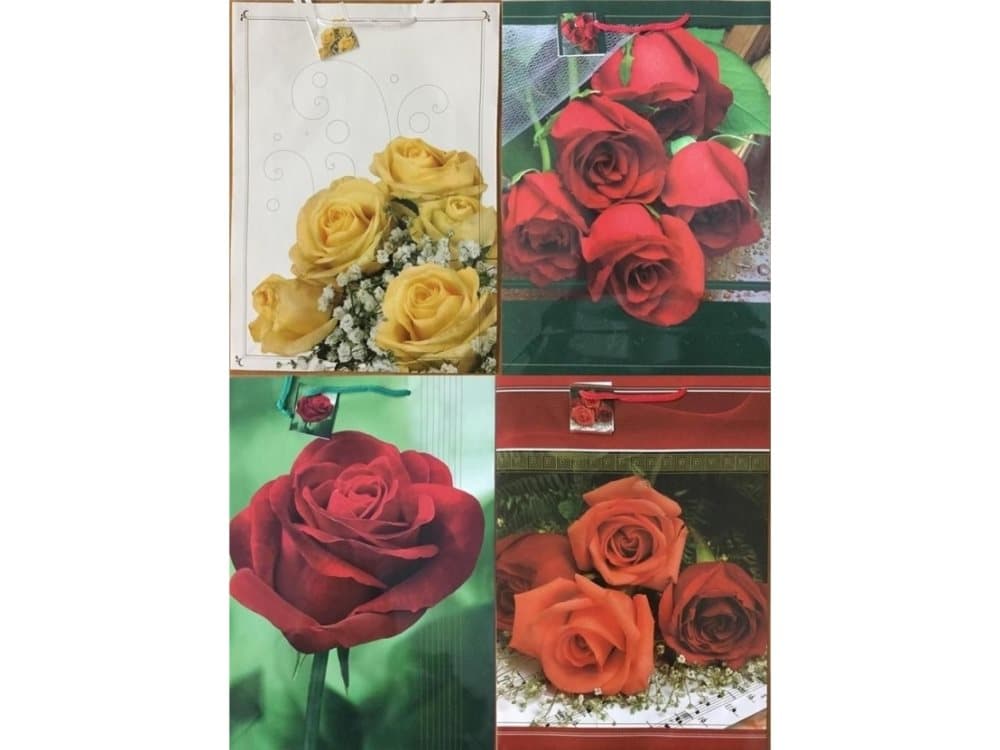 Panorama Decorative laminated gift bag PL-9 roses mix