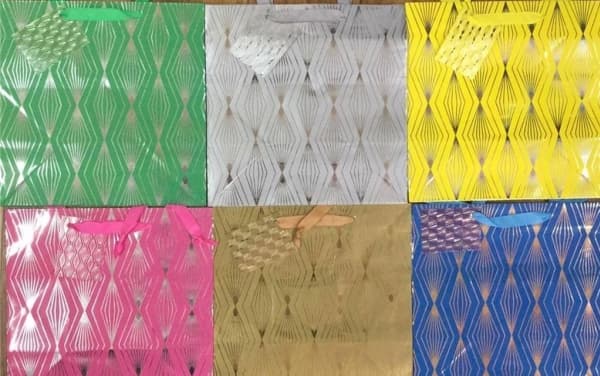 Panorama Decorative gilded bag PL-5 with rhombus mix