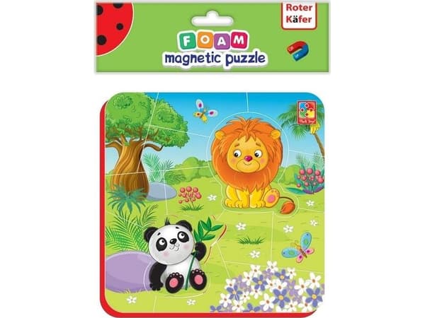 Roter Kafer Mykt magnetisk puslespill Løve og Panda