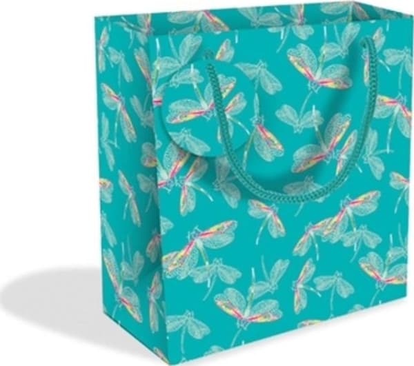 Museums & Galleries Small decorative bag Dragonflies aqua