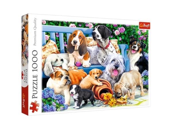 Trefl Dogs in the garden, 1000 styck, Djur, 12 År