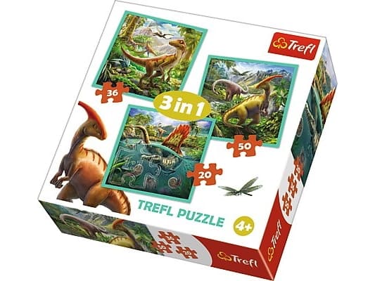 Trefl Puzzle 3in1 - The amazing world of dinosaurs (GXP-645298)