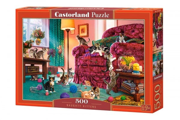 Castorland Naughty Kittens 500 pcs, 500 stykker, Dyr, 9 år