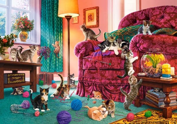 Castorland Naughty Kittens 500 pcs, 500 stykker, Dyr, 9 år