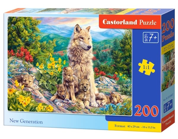 Castorland B-222087, 200 styck, Djur, 7 År