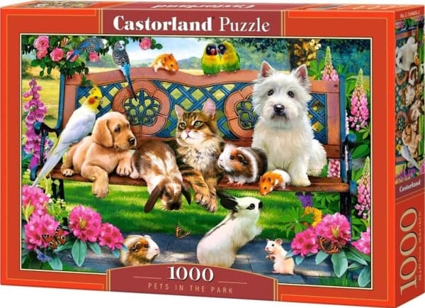 Castorland Pets in the Park 1000 pcs, 1000 kpl, Eläimet, 9 vuosi/vuosia