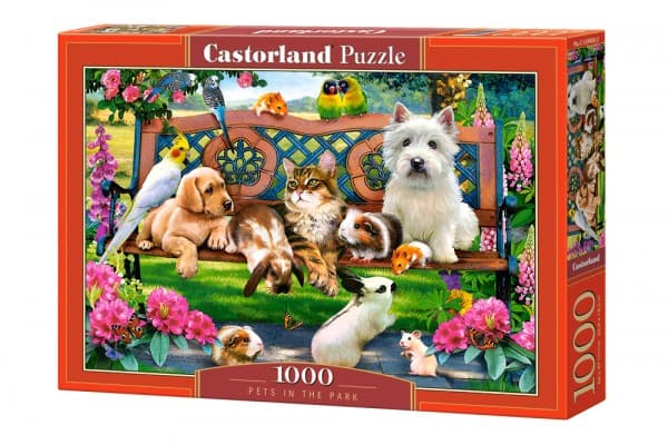 Castorland Pets in the Park 1000 pcs, 1000 kpl, Eläimet, 9 vuosi/vuosia