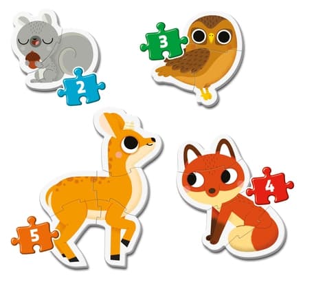Clementoni My First Puzzles, 3 stykker, Dyr, 2 år