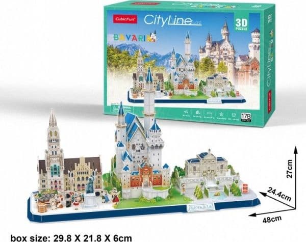 Cubicfun Pussel 3D City Line Bavaria