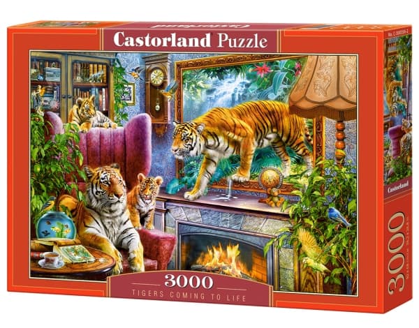Castorland Tigers coming to life 3000 pcs, 3000 styck, Djur, 9 År