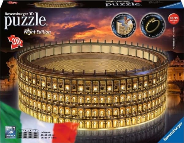 Ravensburger Colosseum Night Edition, Gutt/Jente, 216 stykker, Plastikk