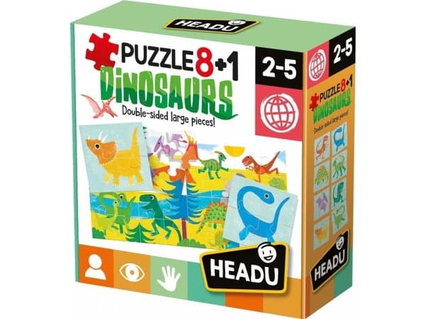 Headu Puzzle 8+1 Dinosaurs