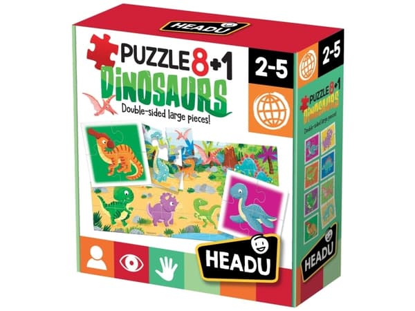 Headu Puzzle 8+1 Dinosaurs