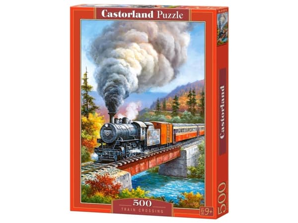 Castorland Train Crossing 500 pcs, 500 styck, Fordon, 9 År