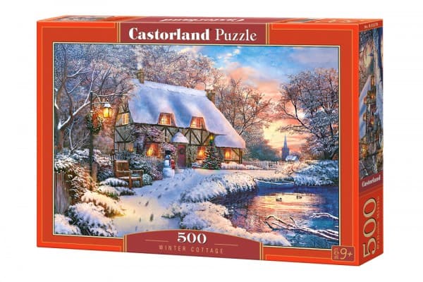 Castorland Winter Cottage 500 pcs, 500 kpl, Maisema, 9 vuosi/vuosia