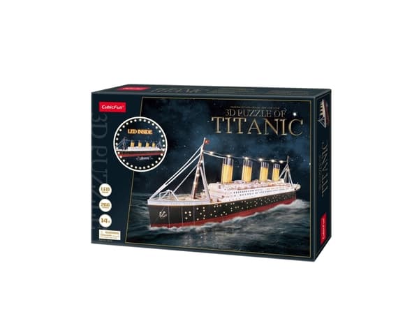 CubicFun Titanic LED, 266 stykker, Skip, 14 år
