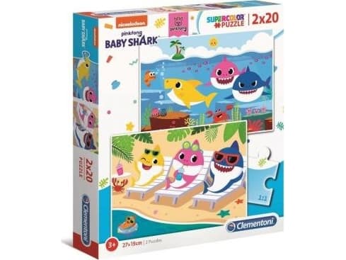 Clementoni Baby Shark, 20 stykker, Undervann, 3 år