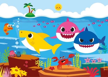 Clementoni Baby Shark, 20 stykker, Undervann, 3 år