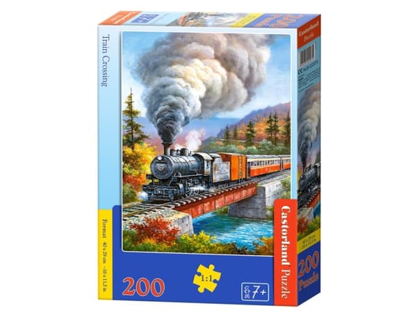 Castorland B-222070, 200 styck, Tåg, 7 År