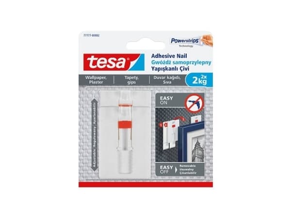 TESA 77777, Innendørs, Universalkrok, Hvit, 2 kg, 2 stykker