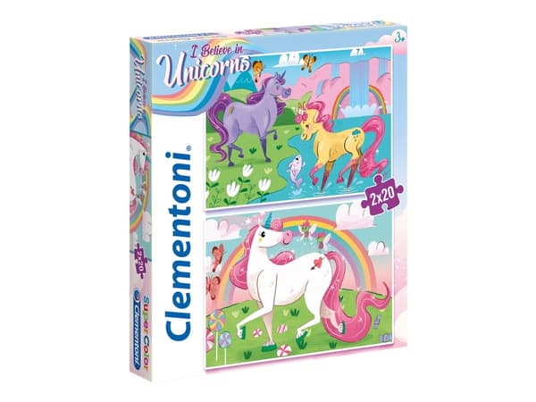 Clementoni 2X20Pcs.Puzzle I Believe In Unicorns 24